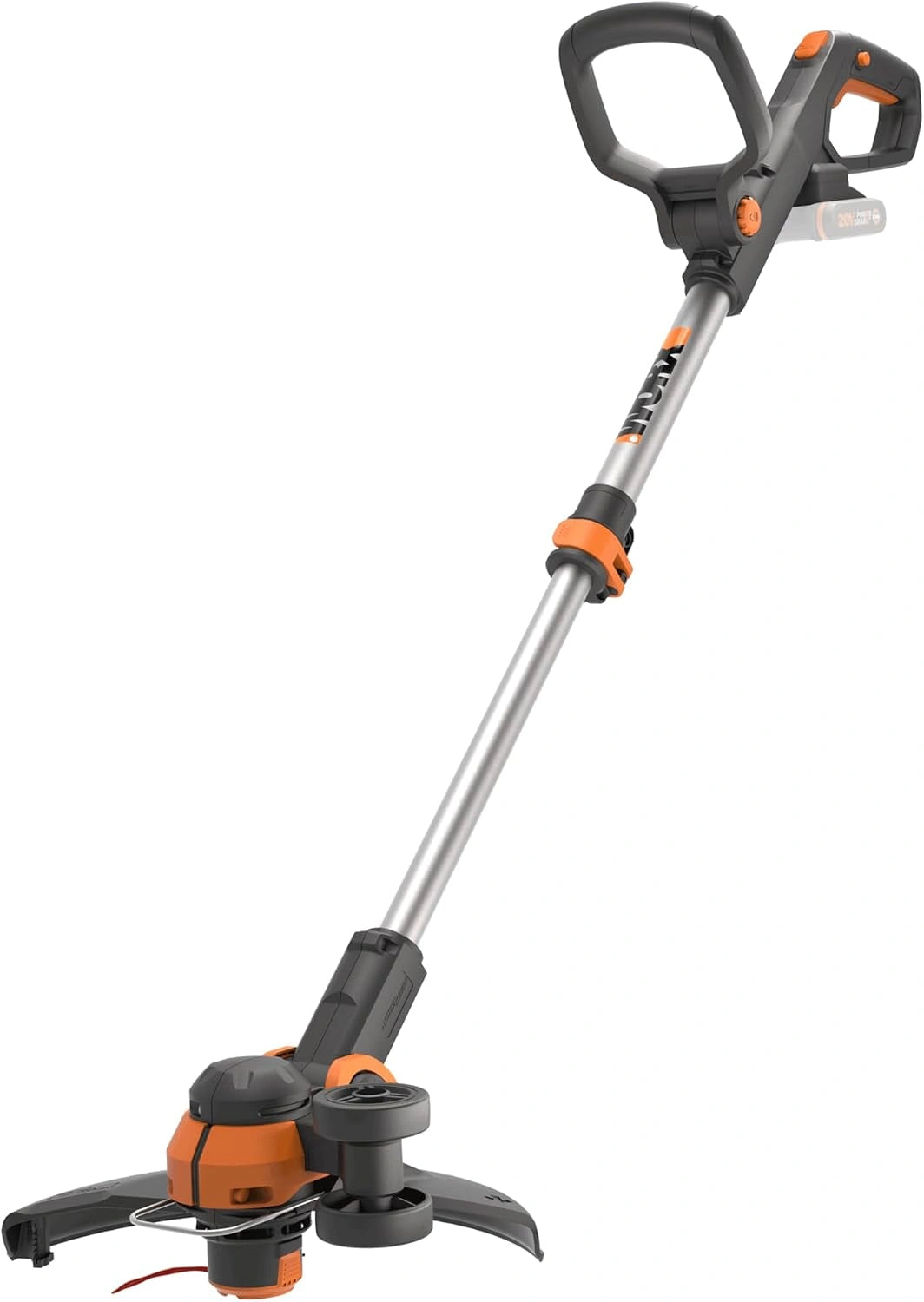 WORX WG163E.9 Accu grastrimmer 20V, kantensnijder gazon, 2-in-1 functie: grastrimmer en randsnijder, incl. afstandsbescherming, randsnijder