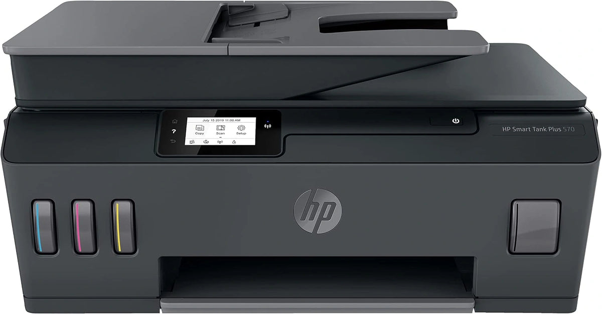 HP Smart Tank Plus 570, Draadloze Wifi kleuren inktjet printer voor thuis (Printen, scannen, kopiëren, automatische documentinvoer), bruin/zwart
