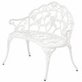 Aluminium Gartenbank 100 cm Weiß für Balkon und Park