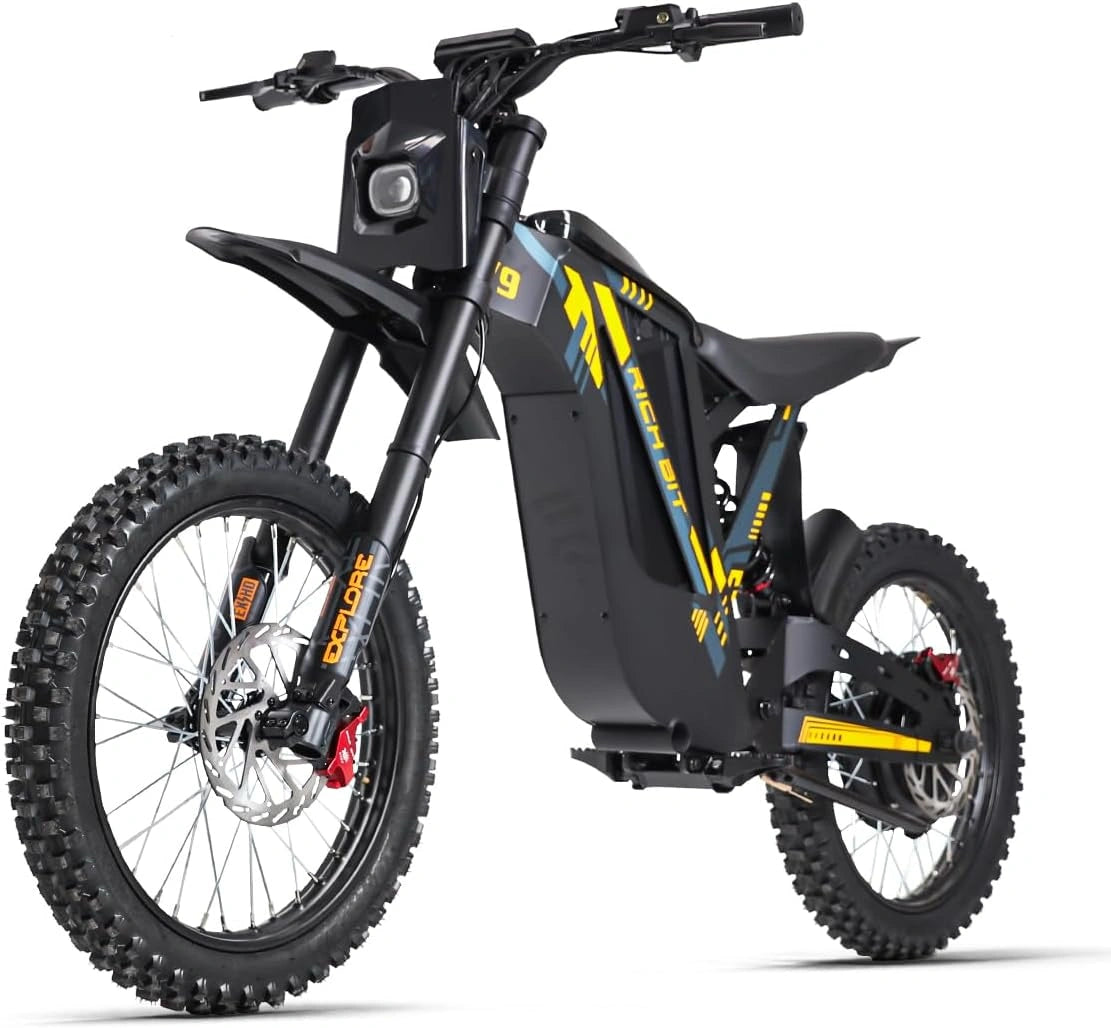 V9 Ultra Elektrische fiets met accu 48 V en 60 km, off-road elektrisch voertuig met 17 inch wielen en aluminium frame