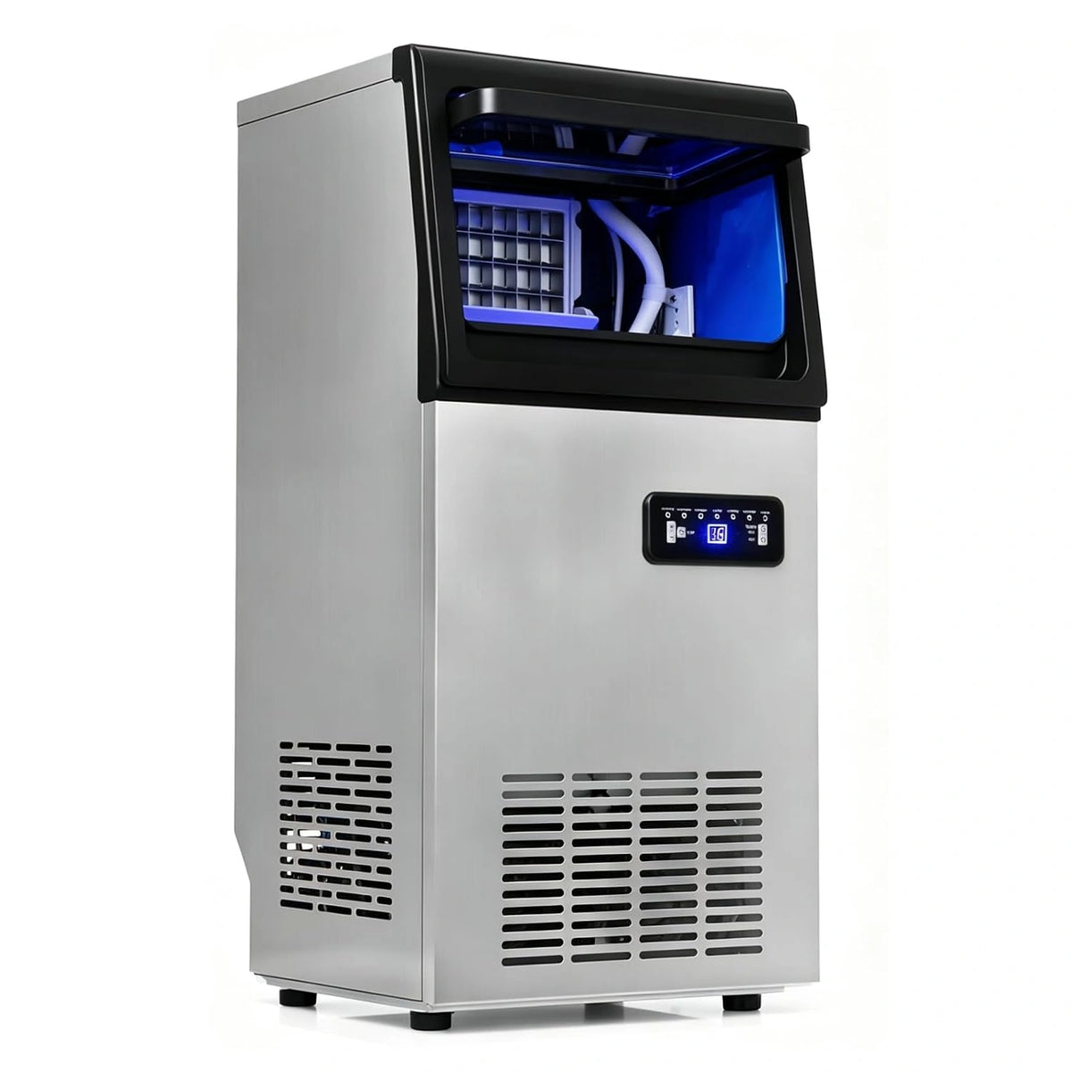 LIFEZEAL Professionele ijsmachine, 50 kg/24 uur, reserve 11 kg, wit