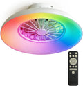 Maxled, Light is Led! Plafondventilator Met Verlichting En Afstandsbediening Stil RGB 24W 2600LM Dimbaar CCT DC Motor 5 Snelheden Vooruit/achteruit