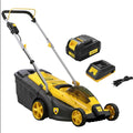 Nemura Accugrasmaaier 40 V + 1 accu 4 Ah, maaibreedte 37 cm, 6 maaihoogtes 25 tot 77 mm, bak 35 l, nauwkeurige snede en snellader, Frans merk, zwart