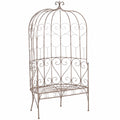 Vintage Eisen Gartenbank 95 cm in Braun – Klassische Sitzbank für Terrasse und Balkon