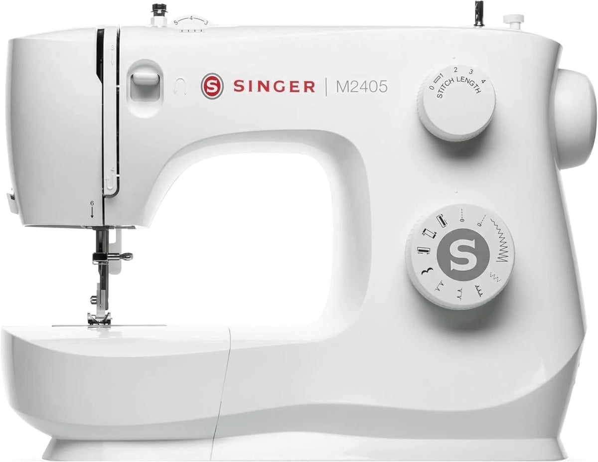 Singer M2405 Naaimachine, zilver/wit