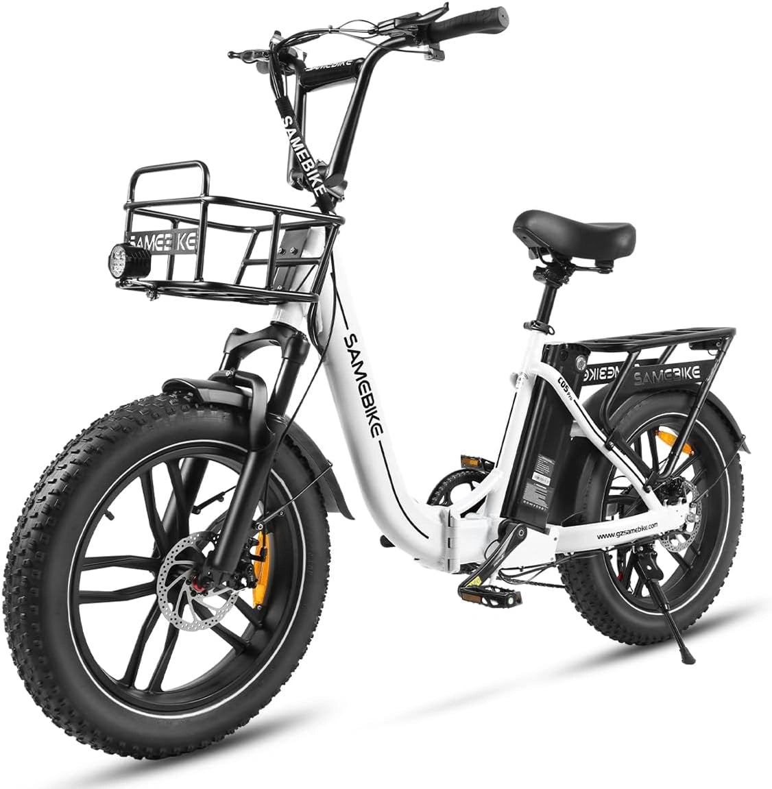 SAMEBIKE C05 Pro Opvouwbare Elektrische Fiets 250W 36V 13Ah Fatbike E-bike, zwart/bruin