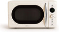 CREATE magnetron RETRO Magnetron, digitale grill, gebroken wit, retrostijl, inhoud 20 L, draaiplateau Ø 245 mm, 3 programma's