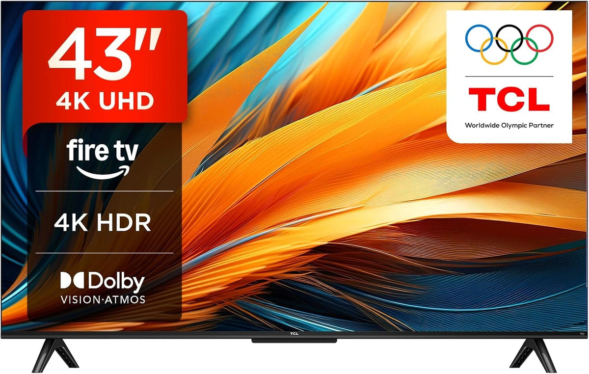 TCL 43PF650 43-inch 4K Ultra HD TV HDR TV, Smart LED en Fire TV (Dolby Vision, Dolby Atmos, DTS, HDR 10, Alexa Built-in, Airplay2, Miracast), zwart
