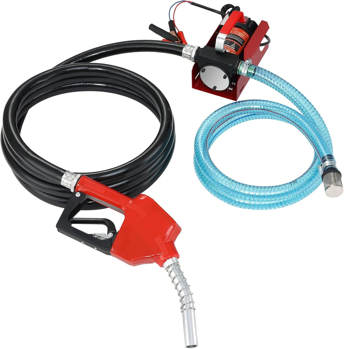 VEVOR Dieselpomp, 1/4 pk, stookoliepomp DC 12 V, brandstoftransportpomp, 8 m opvoerhoogte, 3 m zuighoogte, zelfaanzuigend, automatisch spuitpistool