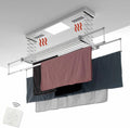 Foxydry Pro, elektrisch plafonddroogrek, met warme lucht, 160 cm, zilver