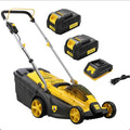 Nemura Accugrasmaaier 40 V + 2 batterijen 4 Ah, maaibreedte 37 cm, 6 maaihoogtes 25 tot 77 mm, bak 35 l, nauwkeurige snede en snellader, Frans merk