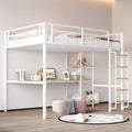Zepneiy Hoogslaper 140 x 200 cm, veiligheidsladder met treden, kinderbed met tafel en plank, veiligheidsbarrière van draadgaas