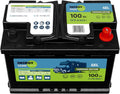 ENERGY Tank GEL Autoaccu, 100 Ah, 12 V, GEL-accu voor camper, Accu Hoge Capaciteit, Mover-accu, Caravanaccu, zwart