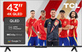 TCL 43T69C, TV QLED 43 (109 cm), 4K UHD 3840x2160, HDR10+, Android TV, 3xHDMI 2.1, Wi-Fi, rood