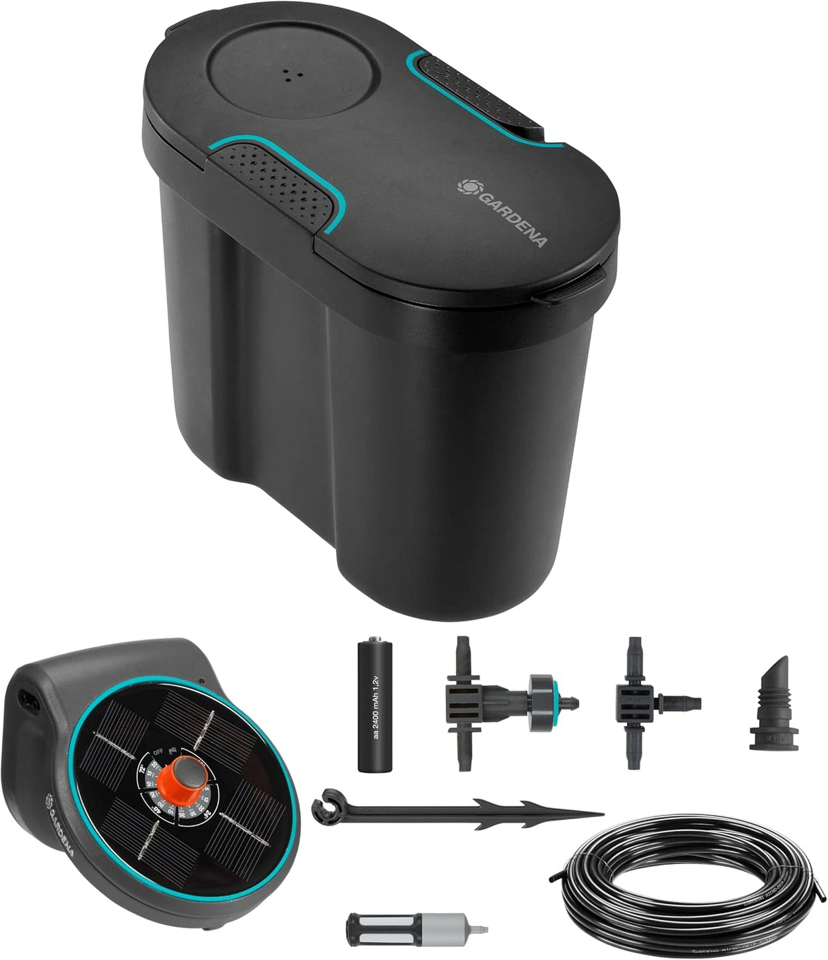 Gardena Zonne-irrigatie AquaBloom Set incl. waterreservoir, bruin/zwart