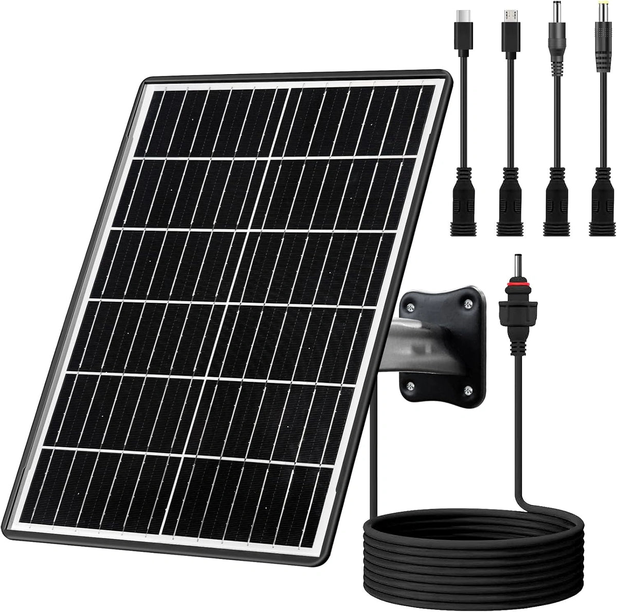 15W zonnepaneelkit met geïntegreerde 16000mAh batterij,spanning: 5V/6V/9V/12V, stroomsterkte:1,5A.Eigenschappen USB-C,micro-USB en DC 2.1/1.7/1.35 mm