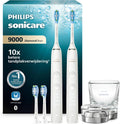 Philips Sonicare DiamondClean 9000 elektrische tandenborstel, twee sonische tandenborstels met app, druksensor, 4 poetsstanden, 3 intensiteitsniveaus