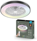 Varin® Slimme Plafondventilator met Verlichting, Ø 50 cm, Zwart/Wit