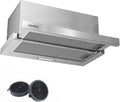 COMFEE ' Platte kap 60cm uittrekbaar A+ zilver CHL03M21S