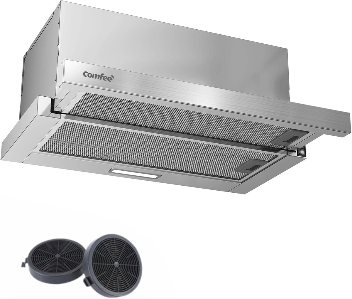 COMFEE ' Platte kap 60cm uittrekbaar A+ zilver CHL03M21S