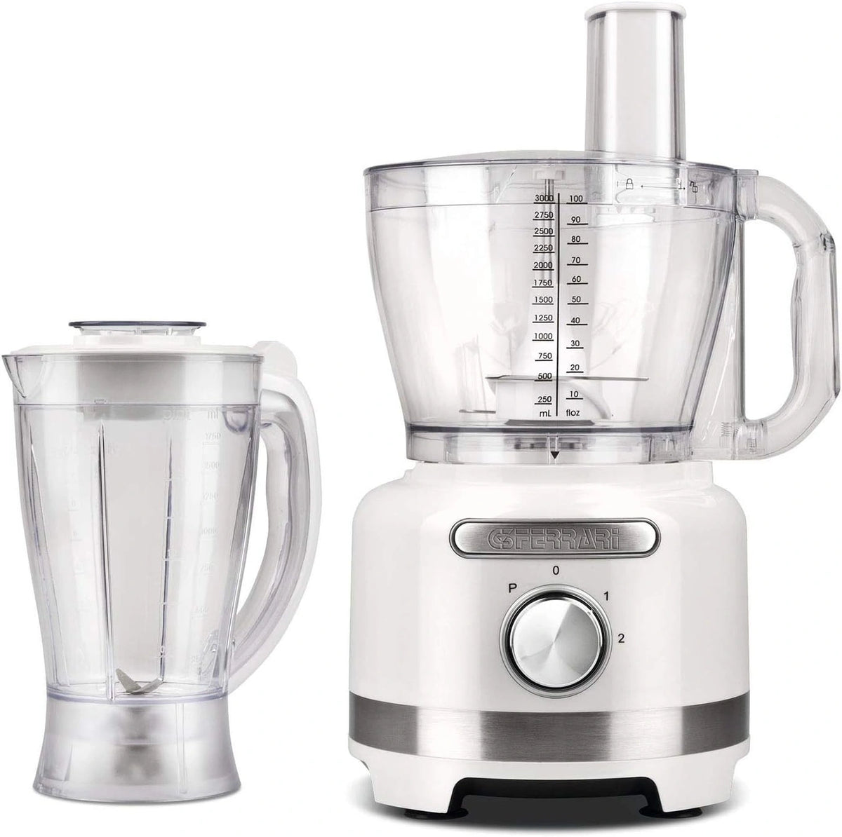 G3Ferrari G20099 multifunctionele mixer, 1000 W, G20099, 1000 W, 3 liter, staal, 2 snelheden, wit