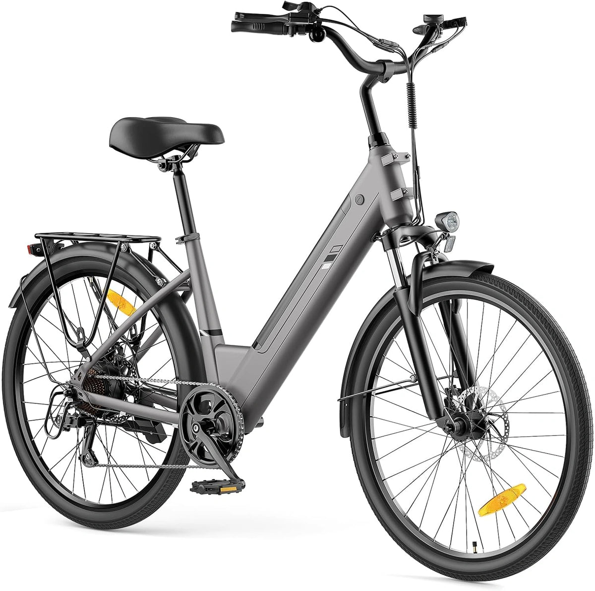 Touroll J2 ST 26 inch e-bike dames heren city trekkingfiets 25 km/u, 250 W motor 45 Nm, 100 km bereik, afneembare accu, 7 versnellingen, verende vork