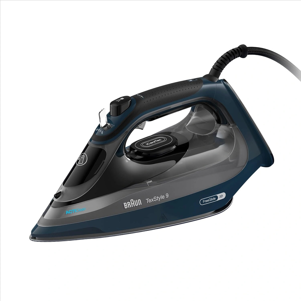 Braun TexStyle 9 SI9682 DB stoomstrijkijzer met FreeGlide 3D-technologie, verticale stoom, anti-druppelfunctie, zelfreinigende functie