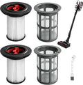 Set van 2 reservefilters voor Bosch Unlimited Gen2 serie 8, bevat 2 x HEPA-stofzuigerfilter, 2 x pluisbescherming + reinigingsborstel