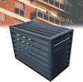 Aluminiumlegering Airconditionerafdekking Warmtepomp Geluidsreductiebox Stofdicht en waterdicht Geschikt voor airconditioner buitenunit,grijs-C110*60