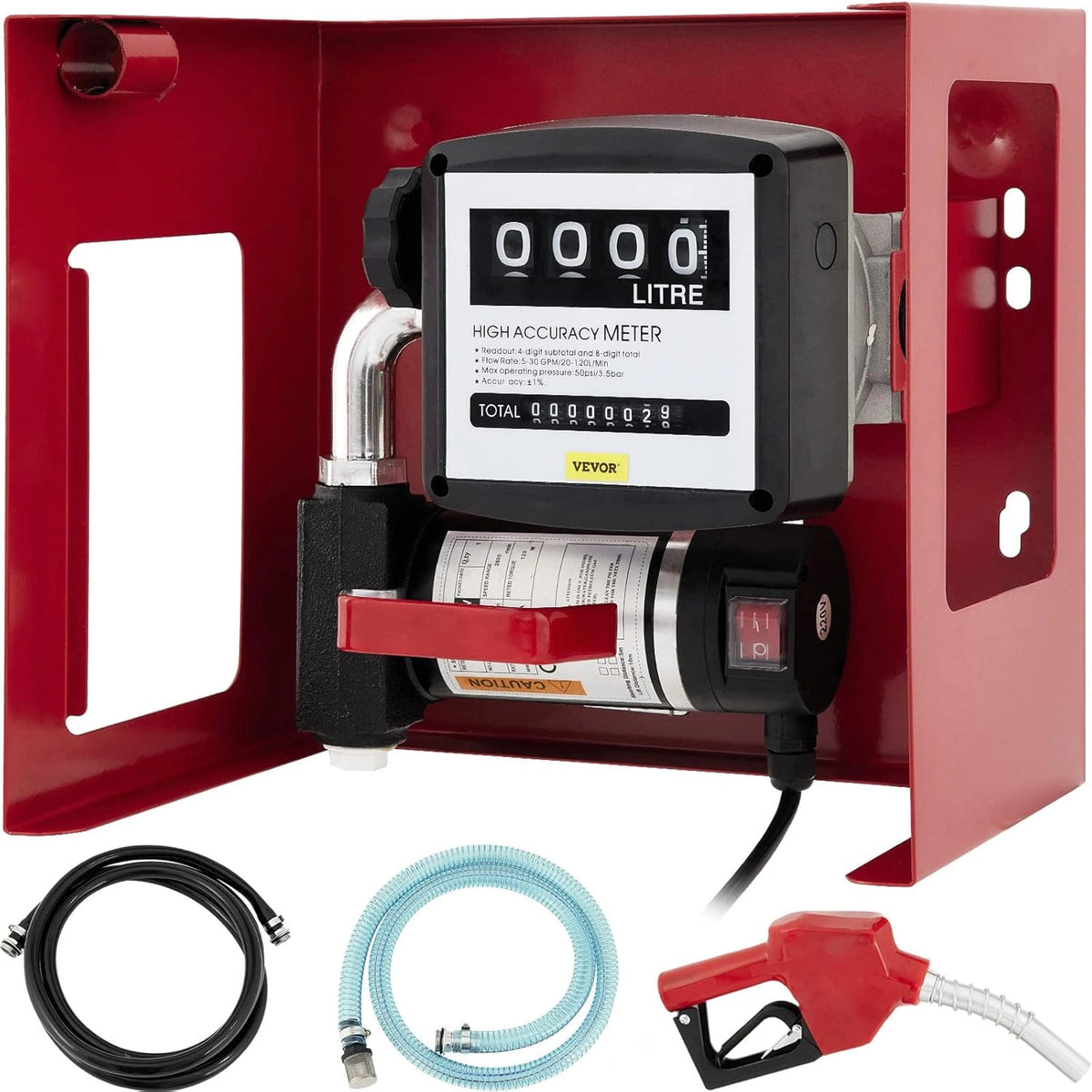 VEVOR Dieselpomp, stookoliepomp, 40 liter, 155 W, zelfaanzuigende oliepomp, 2800 omw/min, motortoerental olieafzuigpomp, zelfaanzuigend