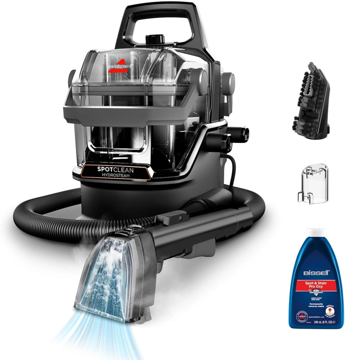 BISSELL SpotClean HydroSteam Tapijtreiniger 1000W 3689N, zwart