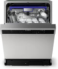 Klarstein Vaatwasser Verosteel inbouwvaatwasser 60 cm, 14 couverts, 9 programma's, stil 42 dB, energieklasse A, AquaStop, kinderslot, roestvrij