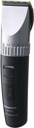 Panasonic ER-1512 Professionele tondeuse, werkt op batterijen en netvoeding, per stuk verpakt, zwart