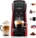 Warriors1 Koffiezetapparaat met Capsules 5-in-1 voor Nespresso, Lavazza A Modo Mio, Espresso Point, Dolce Gusto, Gemalen Koffie, 20 Bar