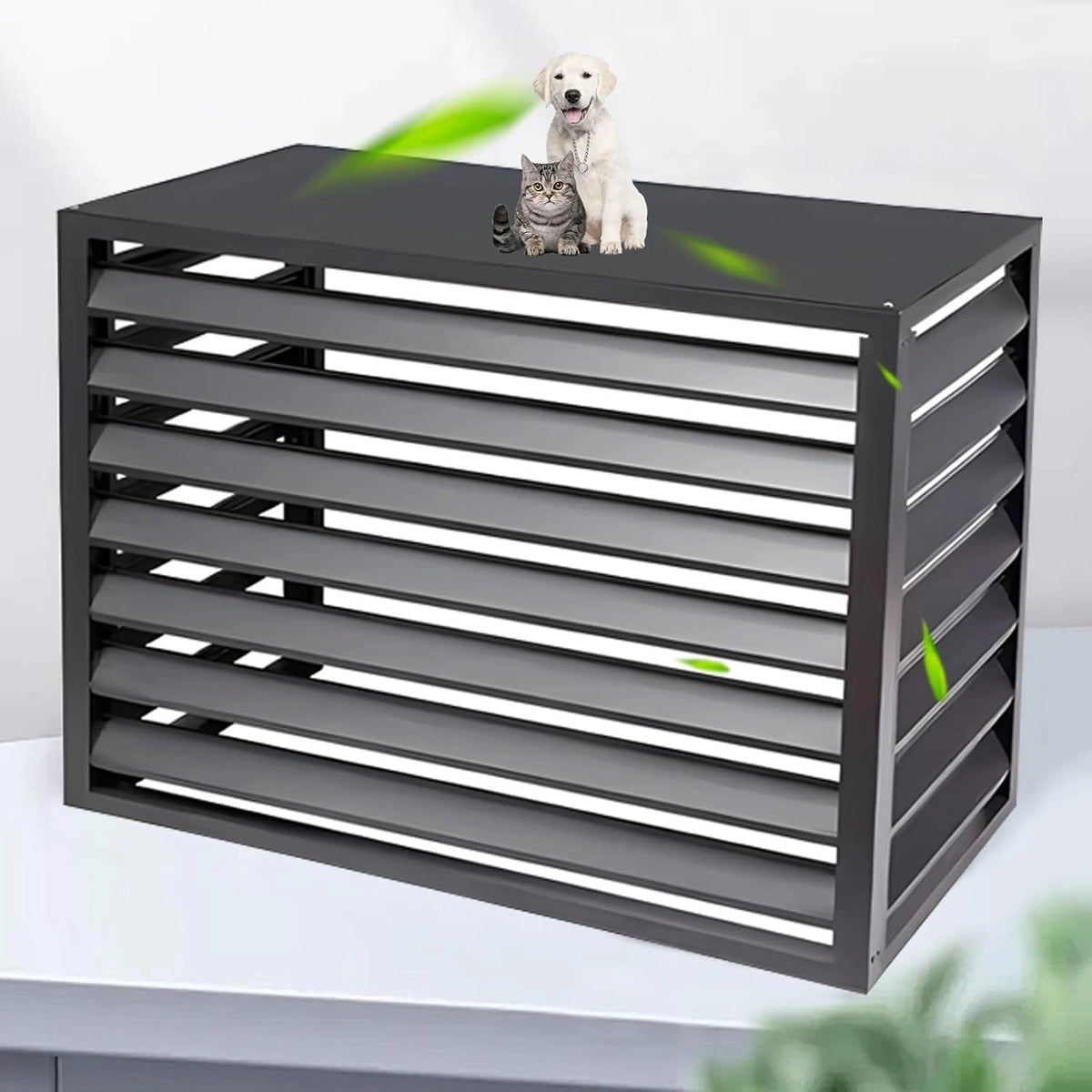 Buitenunit Van Airconditioner, Aluminium Split-airconditionerafdekking Met Dak, Geluidsreductie, Schermbeschermer voor Buitenunit Van