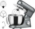 HOMCOM 1300W Professionele deeg- en deegmixer 4,5 liter Zilver
