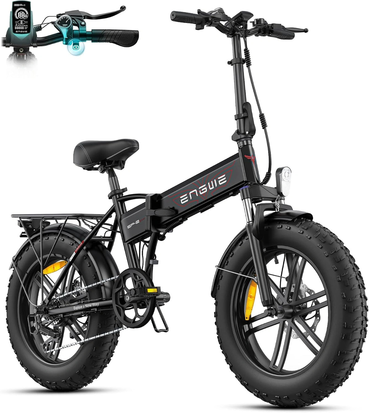 ENGWE Opvouwbare Elektrische Fiets met 48V 13Ah Verwijderbare Accu, zwart
