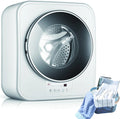 Mini-wasdroger, 3 kg compacte wasmachine met heteluchtdroging, 800W automatische wasdroger, 15 minuten snelwasstraat voor appartement, slaapzaal