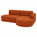 Kaiser Möbel - Elegantes Ecksofa mit Ottomane, 3-Sitzer Wohnlandschaft, Komfortables Relaxsofa aus Cord, L-Form Couch für modernes Wohnzimmer, Rechtsseitig, Modena Studio