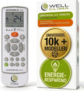 Wellclima Universele afstandsbediening voor airconditioning wellclima Double, compatibel met toonaangevende merken zoals Aermec, Airwell, Amstrad