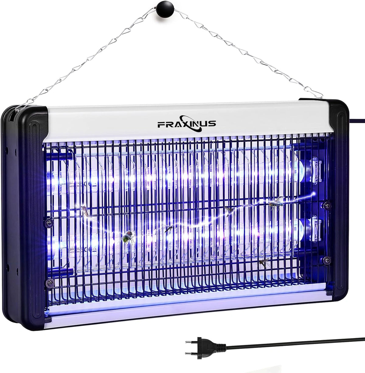 FRAXINUS Elektrische Insectenverdelger, Vliegenval, Muggenlamp, Anti Muggen Lamp, Muggenafweer, Vliegenvanger, 2 * 6,5W LED UV Muggenlicht