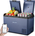 AAOBOSI Compressor koelbox, IPX4 waterdicht, dual zone, 12 V 230 V, app, grijs