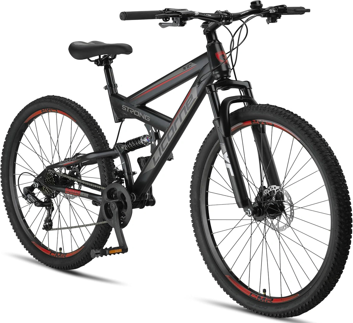 Licorne Bike Strong 2D Premium mountainbike in 26, 27,5 en 29 inch fiets voor jongens, meisjes, dames en heren, schijfrem voor en achter