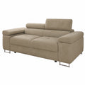 Modernes Zweisitzer-Sofa mit verstellbaren Kopfstützen und Metallfüßen