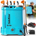 SideKing Elektrische Drukspuit 12 liter, Rugspuit op Accu compatibel met Makita 18V, Telescopische Lans, 5 Sproeikoppen