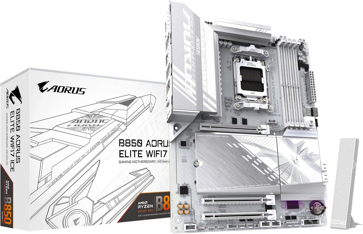 GIGABYTE B850 AORUS ELITE WIFI7 ICE Moederbord, zilver