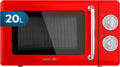 Cecotec Mechanische Magnetron van 20 L Proclean 3010 Retro Rood. 700 W in 6 niveaus, Timer tot 30 minuten, Ontdooistand, Vintage Design in Rood