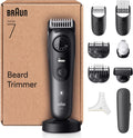 Braun Baardtrimmer Series 7, draadloze baardtrimmer heren, BT7545, grijs