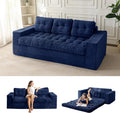 MAXYOYO Vloerbank, Slaapbank, 190 cm Breed, Met Kussen, 2-in-1 Inklapbaar Corduroy 3-zits Met Slaapfunctie, Ligoppervlak 101 x 196 cm, voor Woonkamer